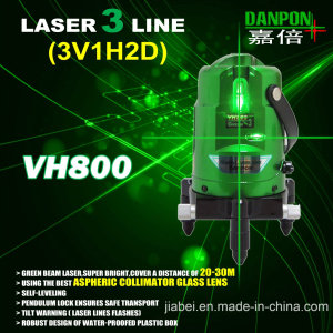 Green Beam Multi Line Self- Leveling Laser Level 2V1h Vh800